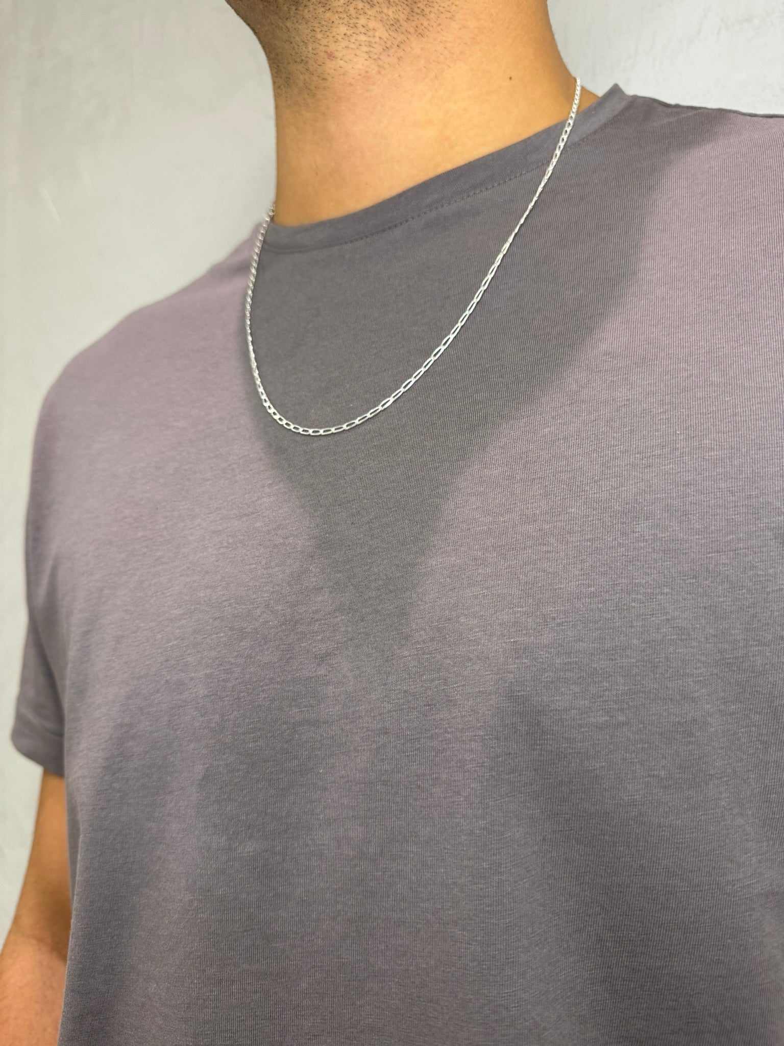 Corrente Colar Masculino Veneziana Alongada 60cm - Prata925