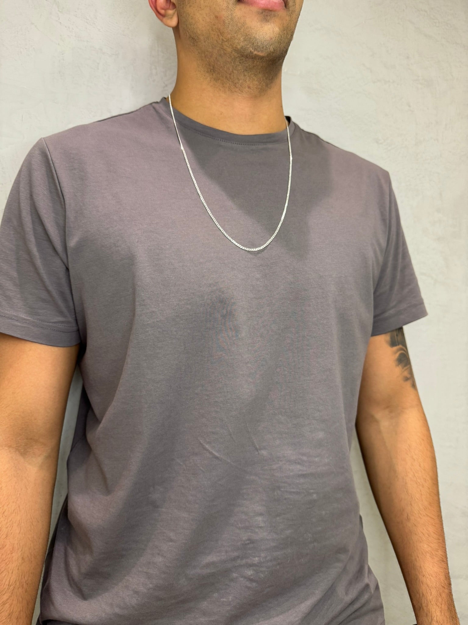 Corrente Colar Masculino Grume Dupla 60cm - Prata925