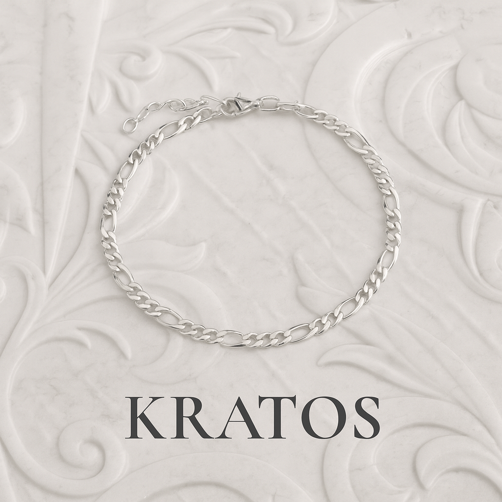 Pulseira Masculina em Prata 925 - Kratos