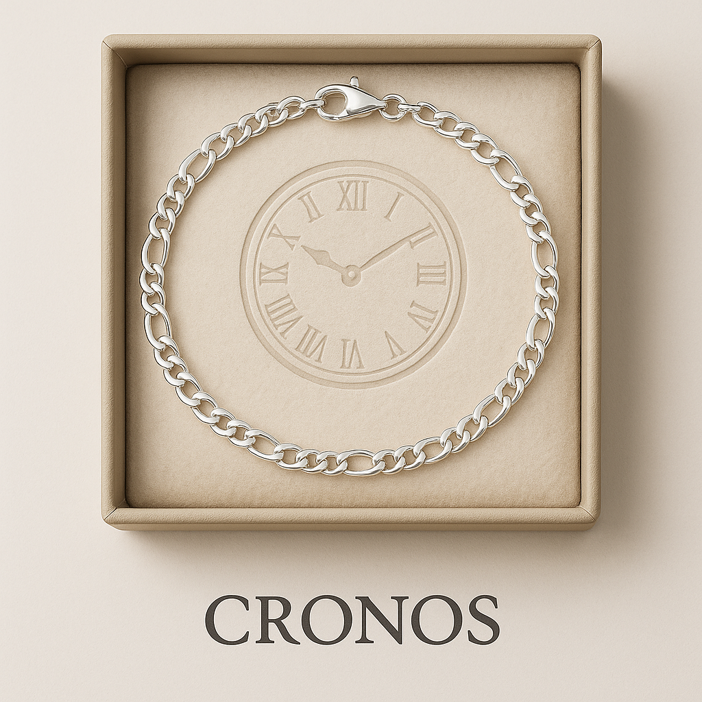 Pulseira Masculina em Prata 925 - Cronos