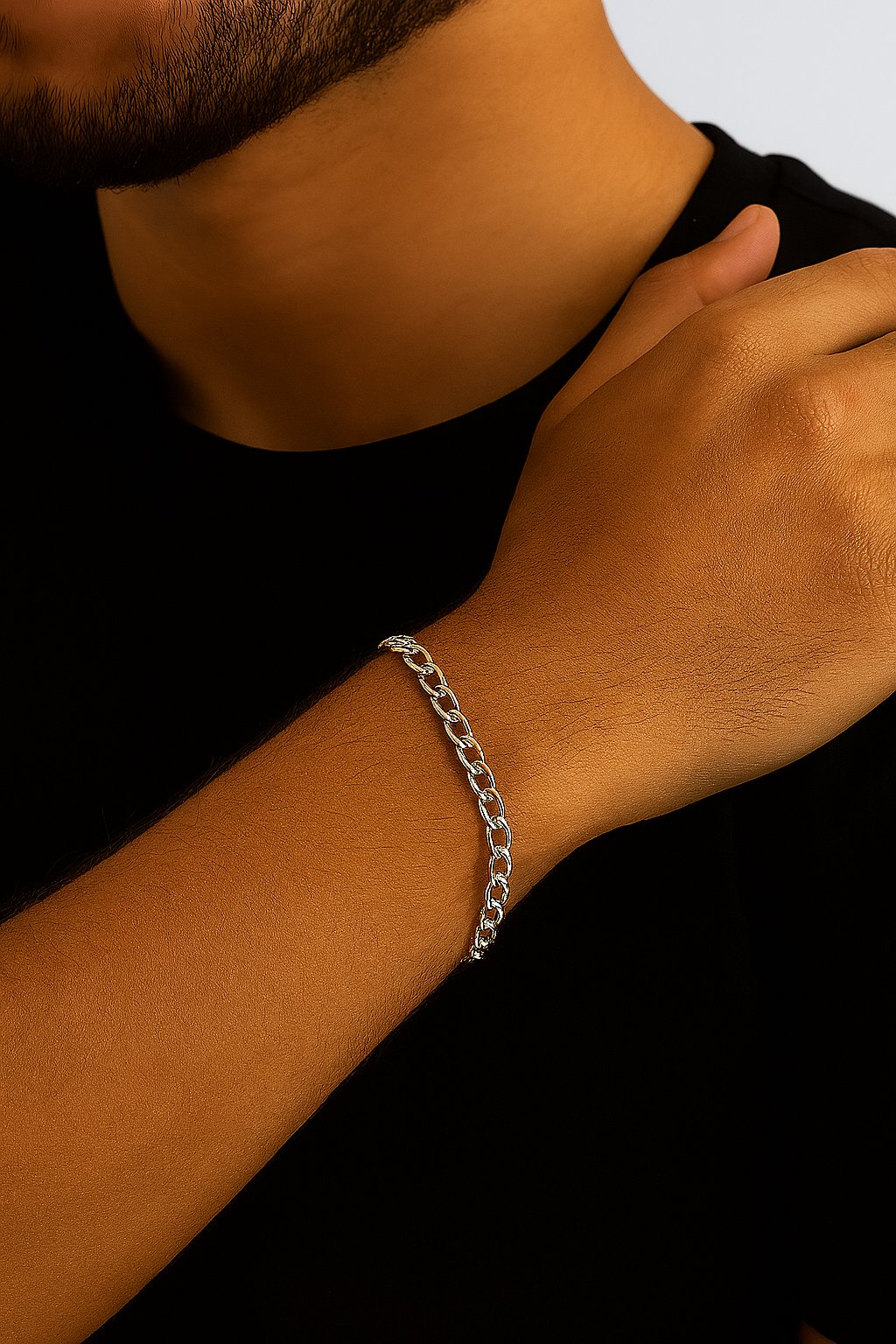 Pulseira Masculina em Prata 925 - Eros