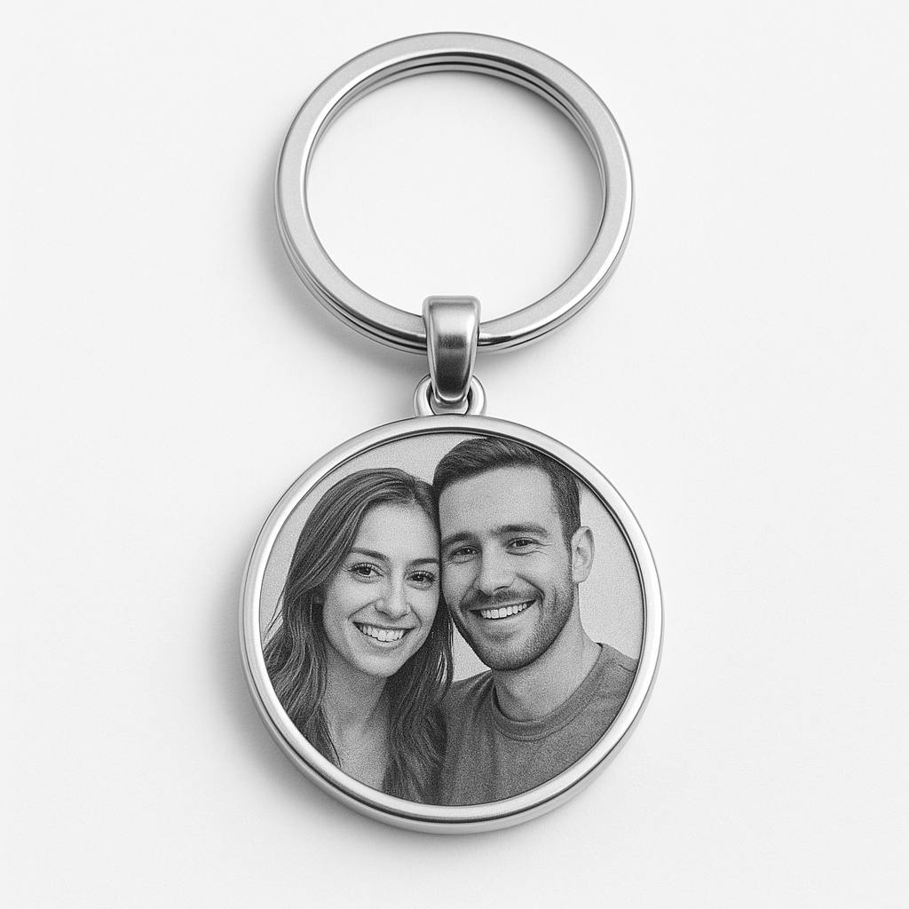 Chaveiro com fotogravação personalizada