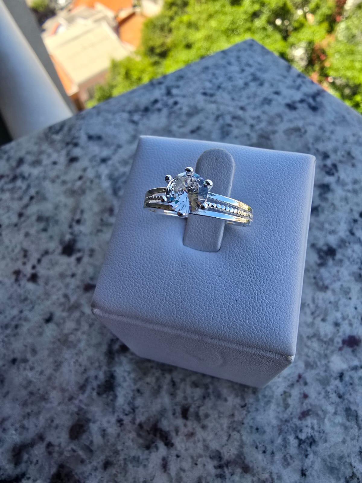 Anel Solitário Pedra de Zircônia