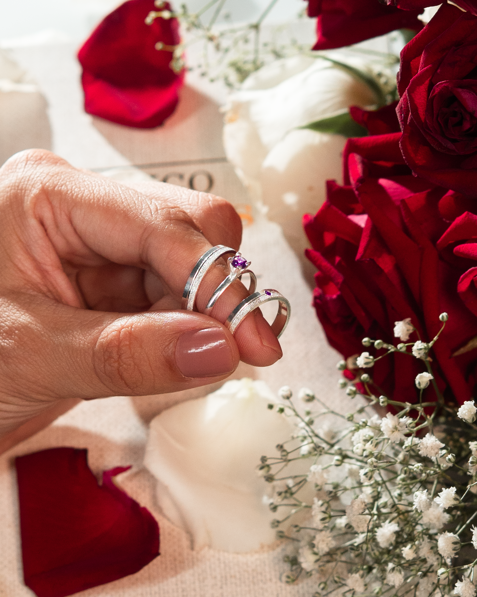 Par de Alianças em Prata 950 3mm - Búzios