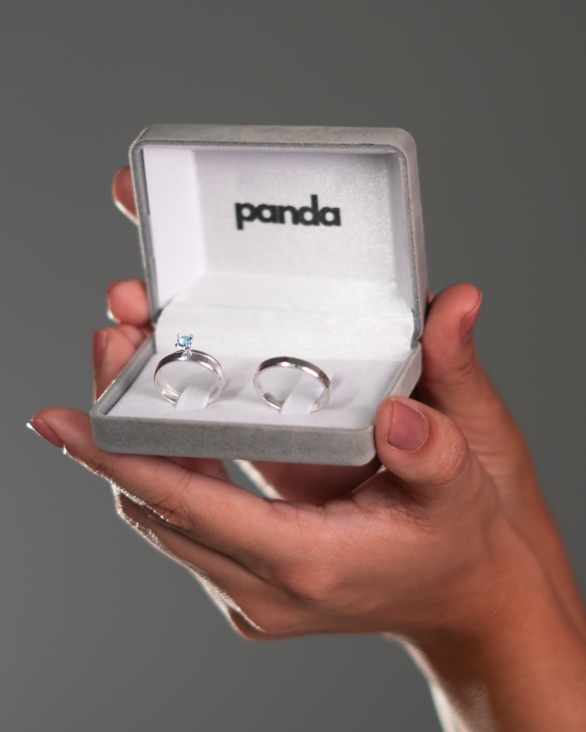 Par de Alianças em Prata 950 3mm - Lençois Maranhenses