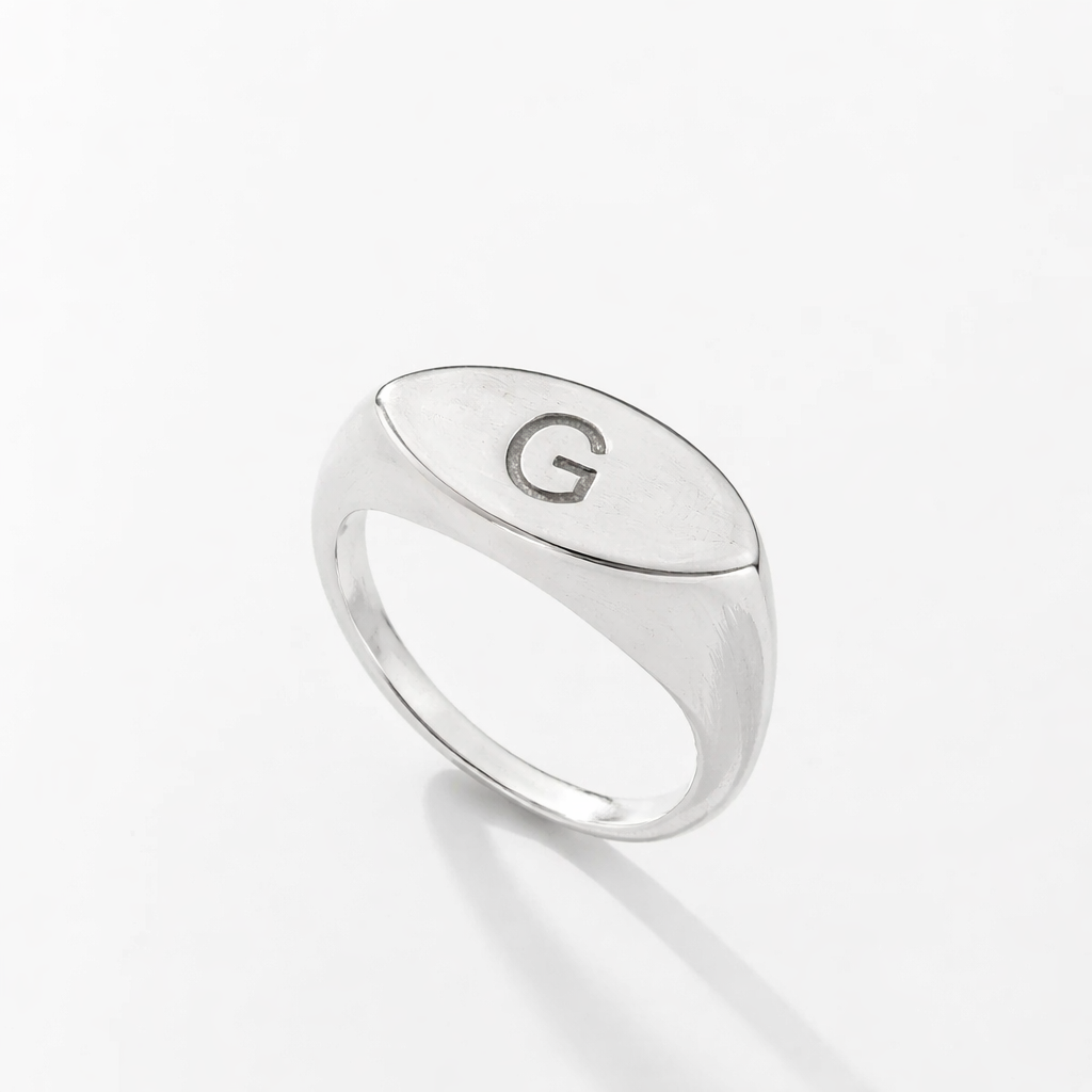 Anel Chapa (Inicial) - Prata 925
