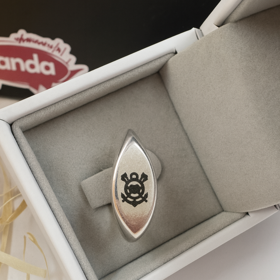 Anel Chapa Corinthians - Prata 925