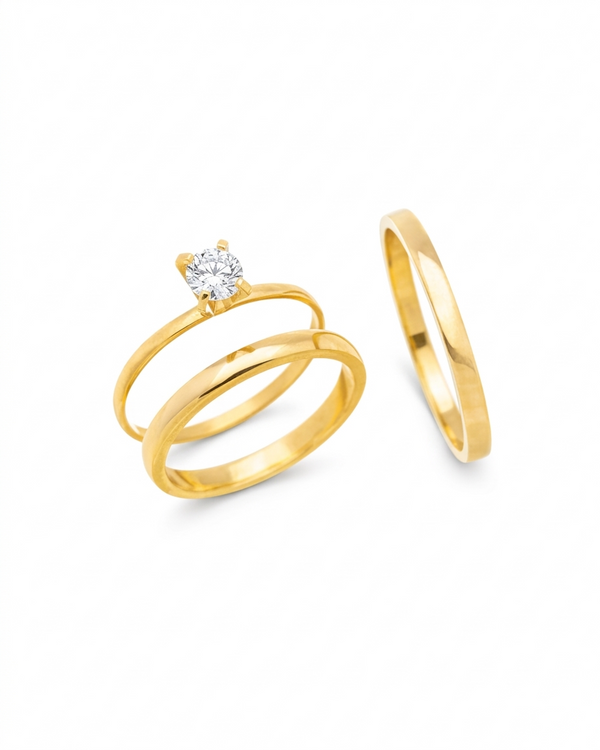 Par de Alianças em Ouro 18k em 2mm