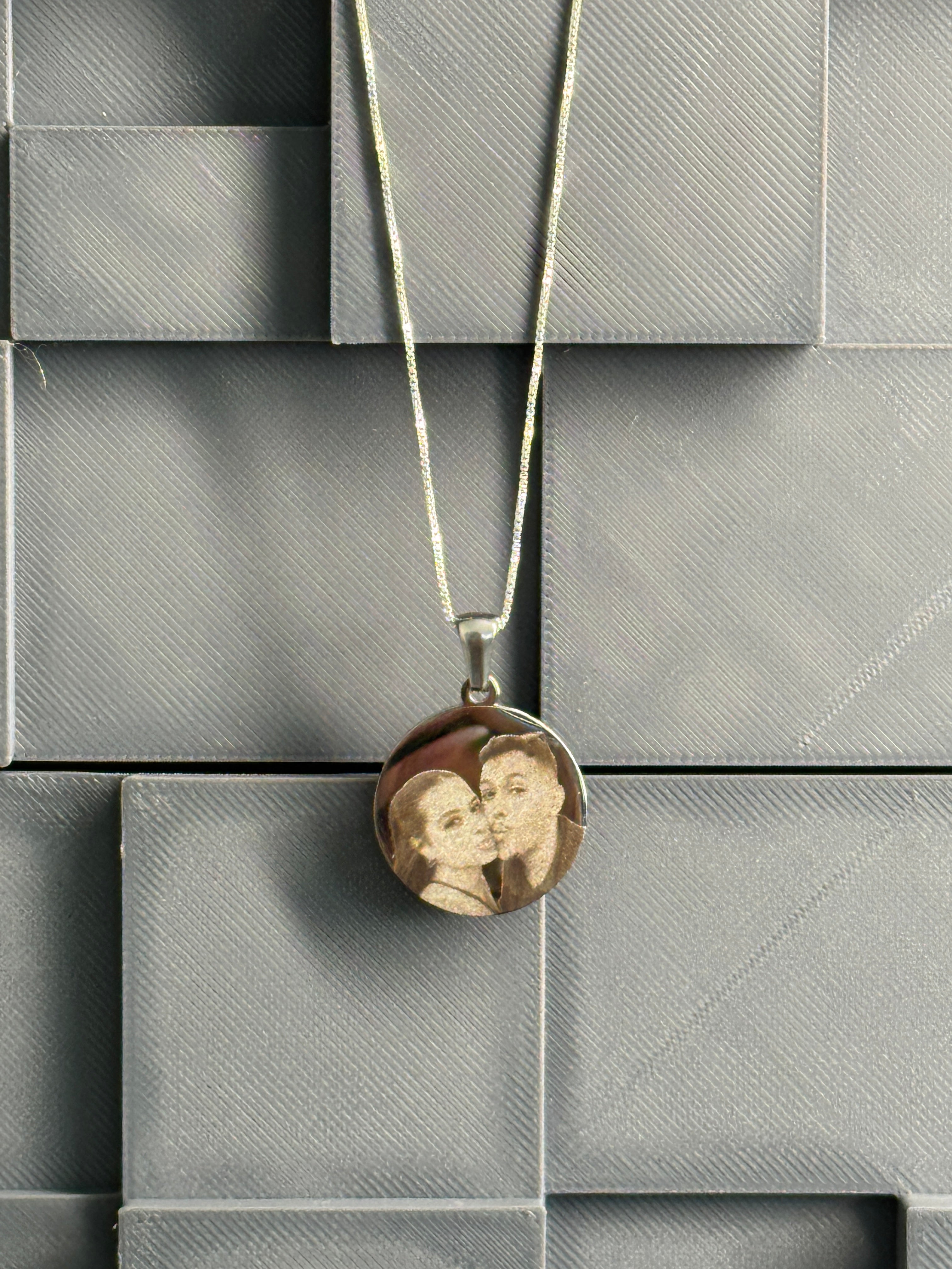 Colar de prata fotogravação Prata 925