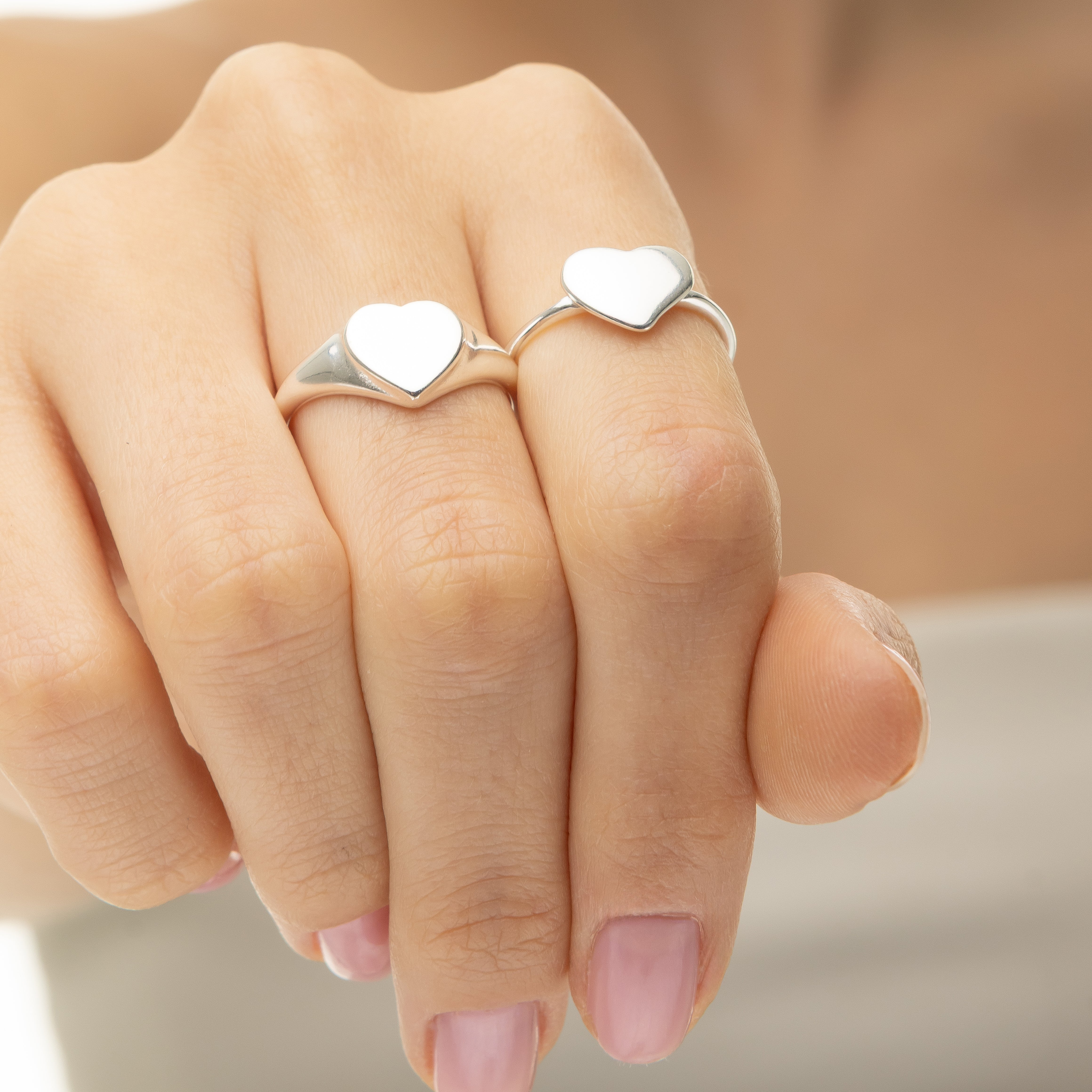 Anel Coração - Prata 925