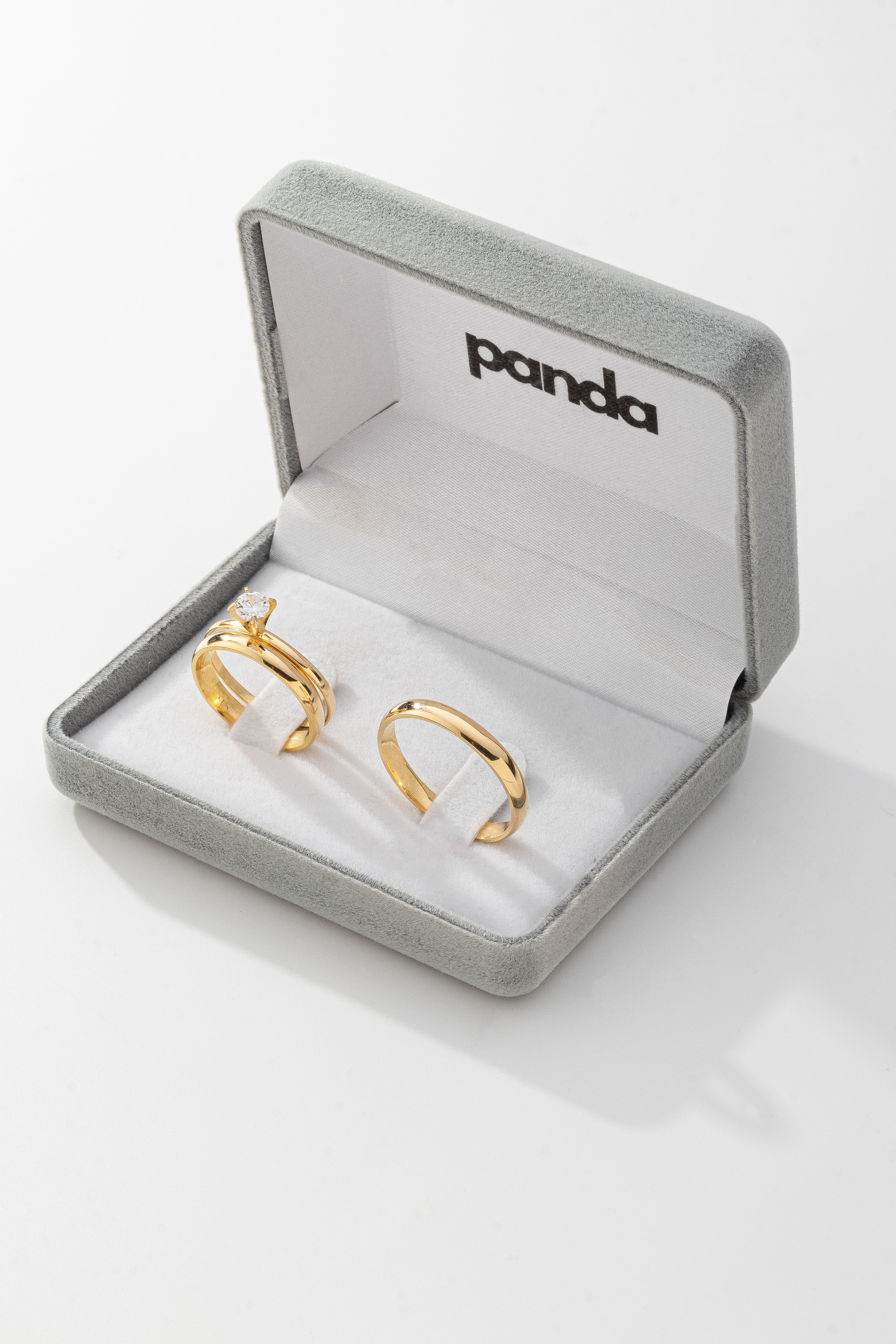 Conjunto Alianças Banhada Ouro 18K 3mm - Paris