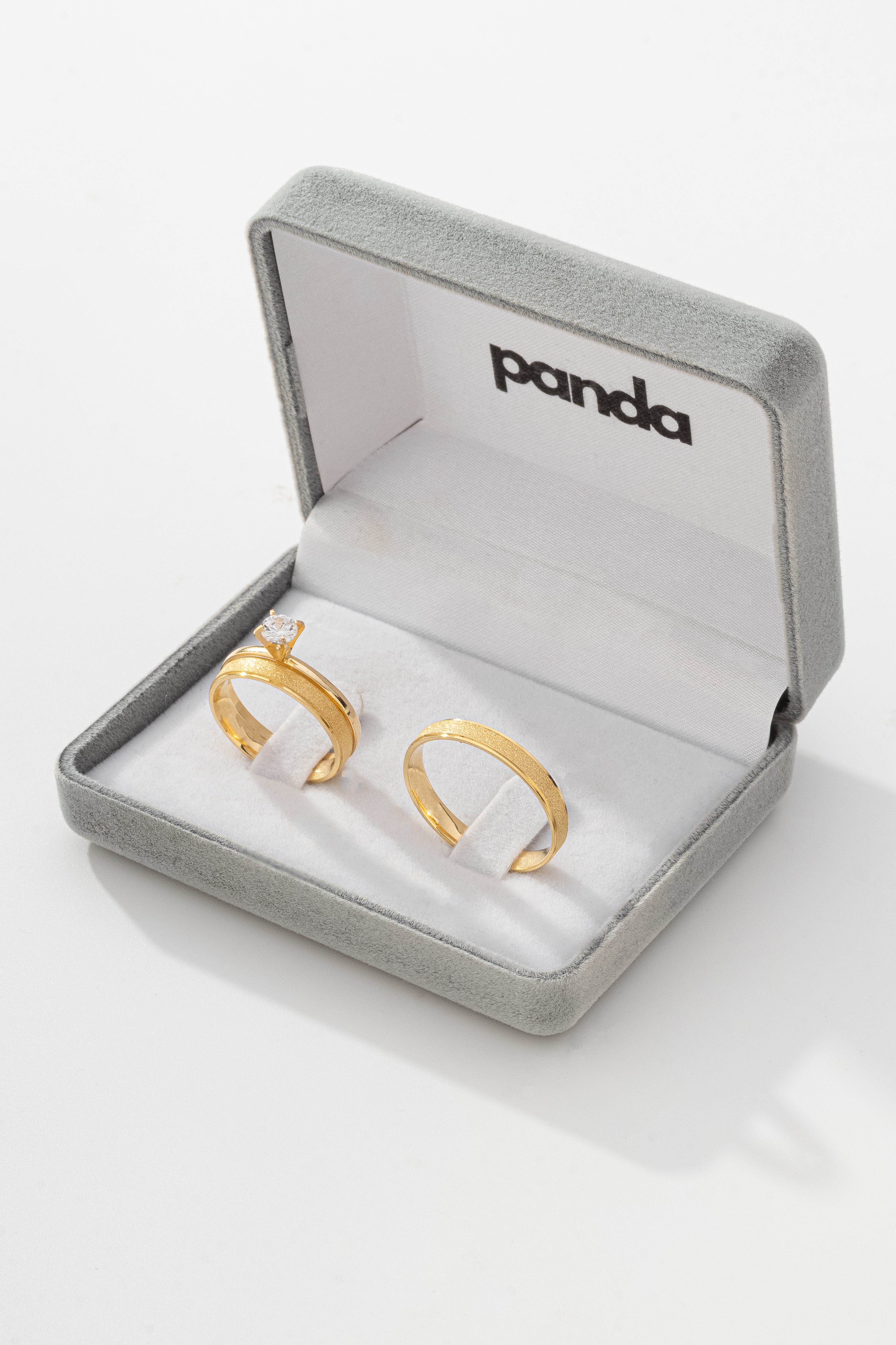 Conjunto Alianças Banhada Ouro 18K 3mm - Viena