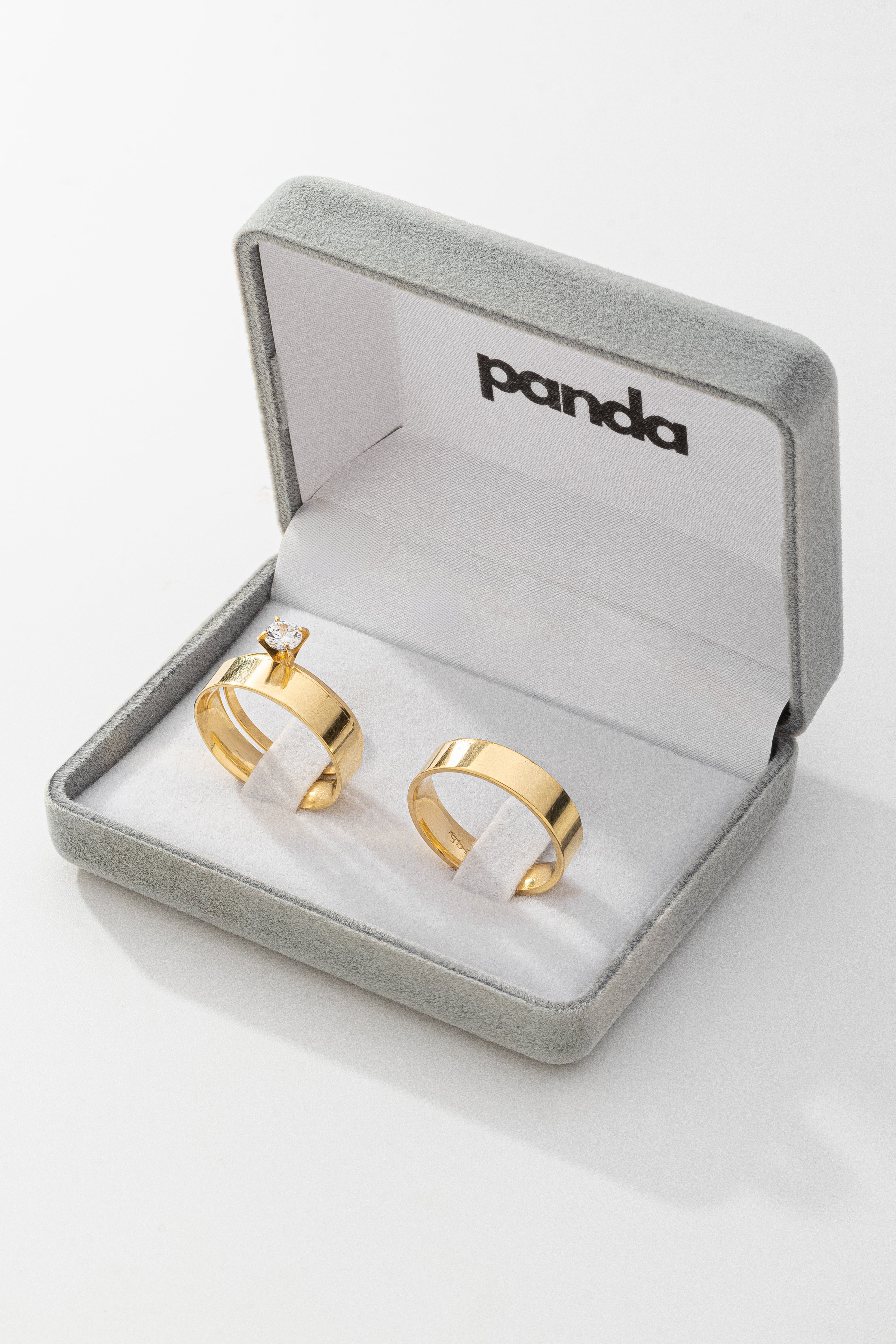 Conjunto Alianças Banhada Ouro 18K 5mm - Maresias