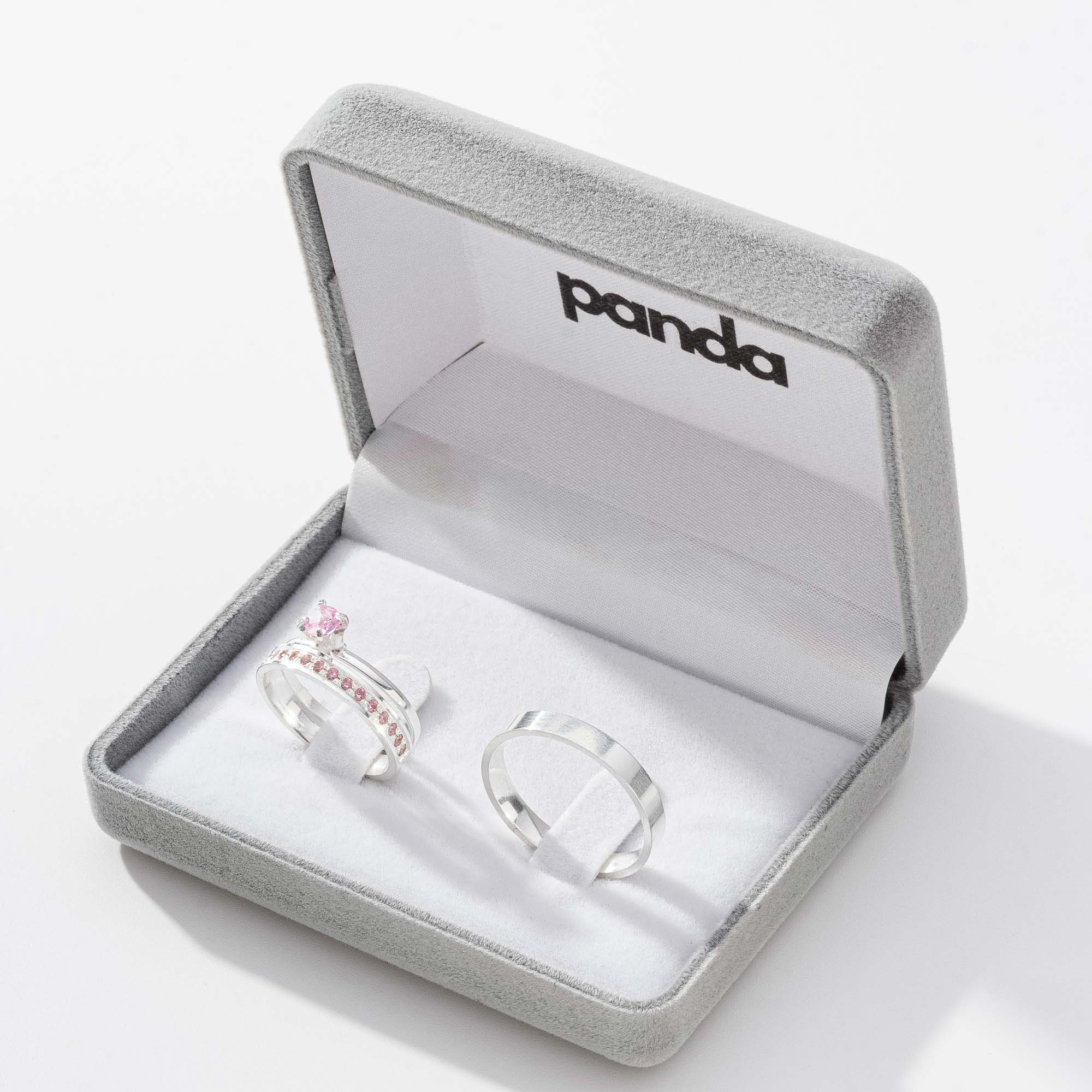 Par de Alianças em Prata 950 3mm - Campos do Jordão