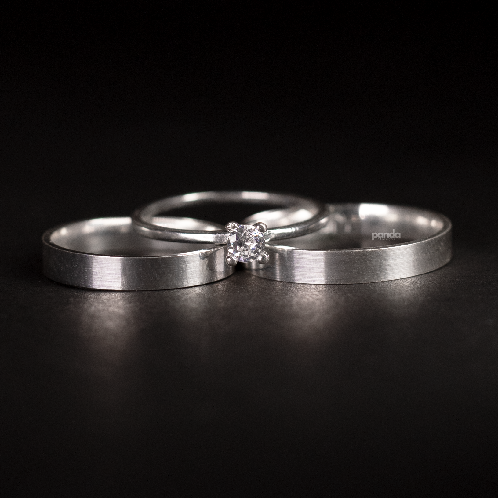 Par de Alianças em Prata 950 3mm - Luang Prabang