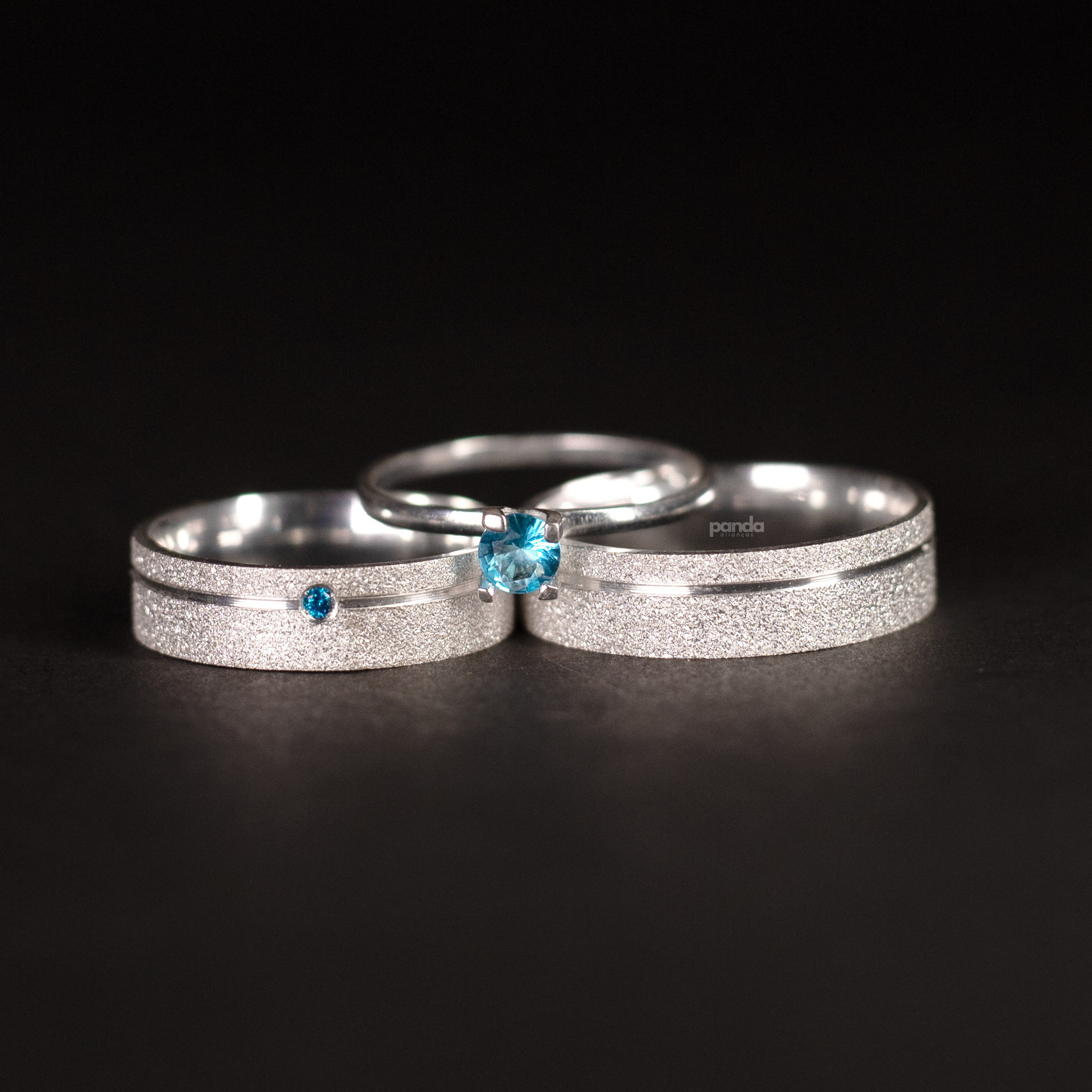 Par de Alianças em Prata 950 5mm - Oslo