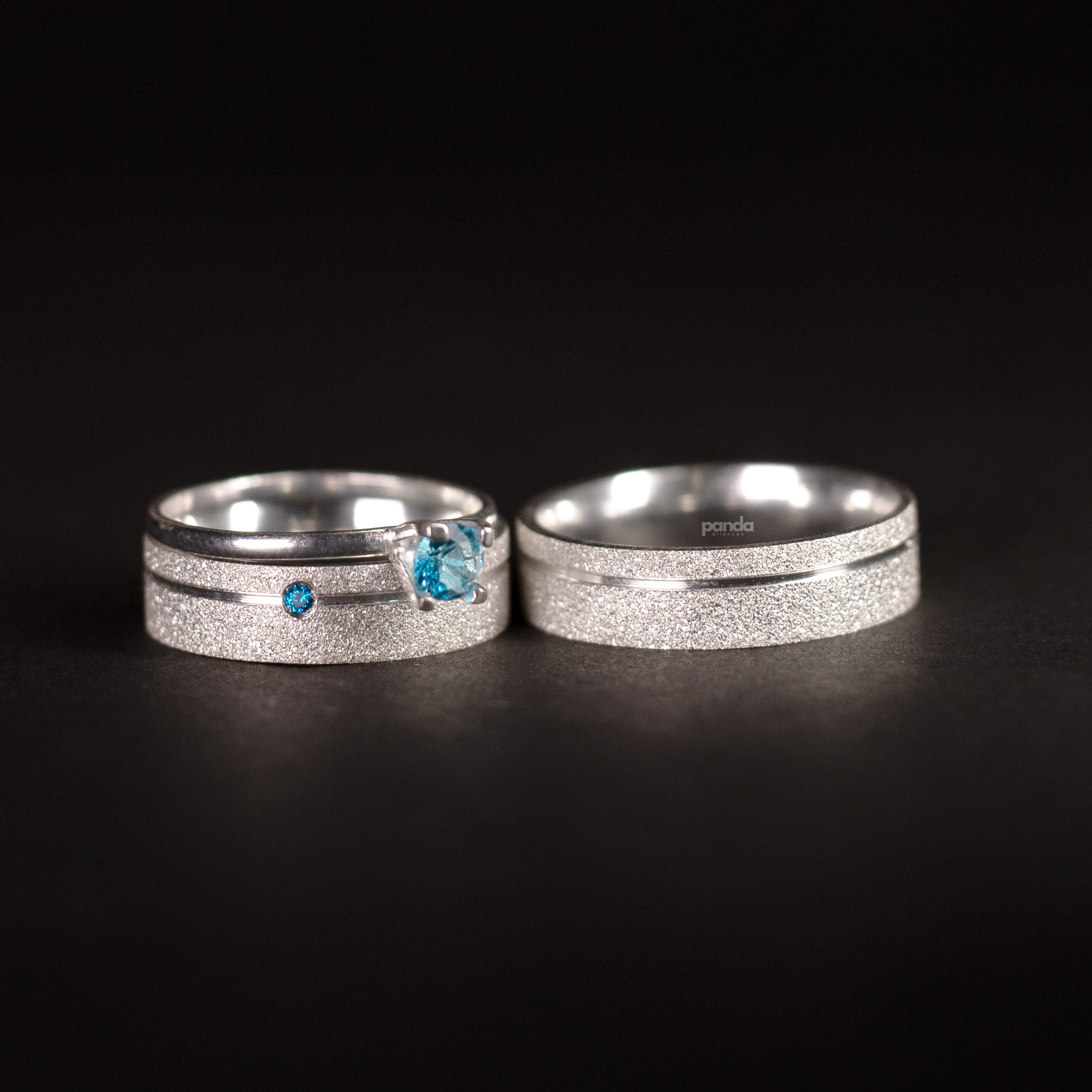 Par de Alianças em Prata 950 5mm - Oslo