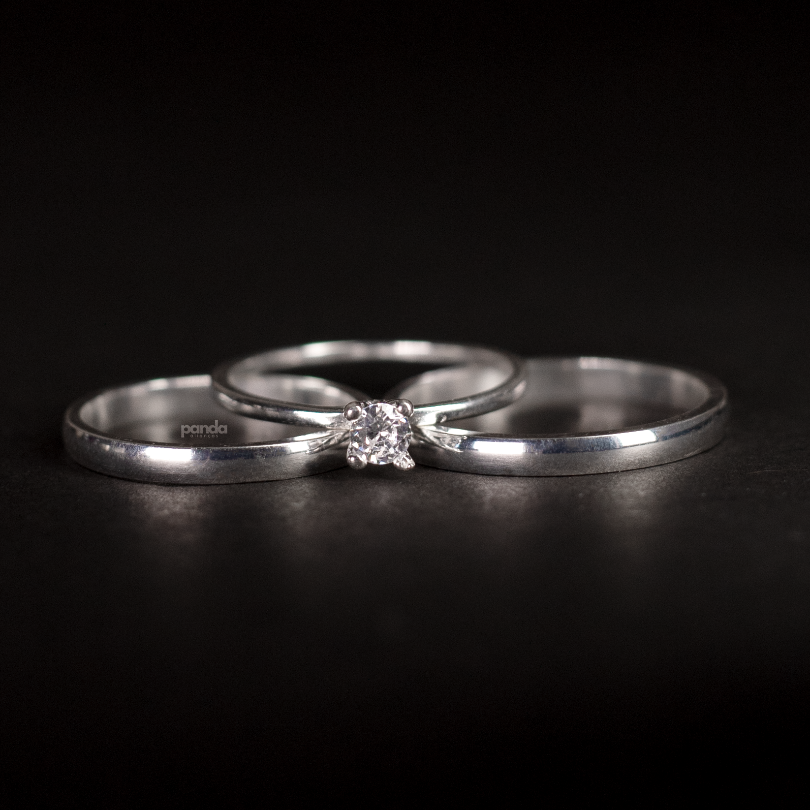 Par de Alianças em Prata 950 2mm - Quebec