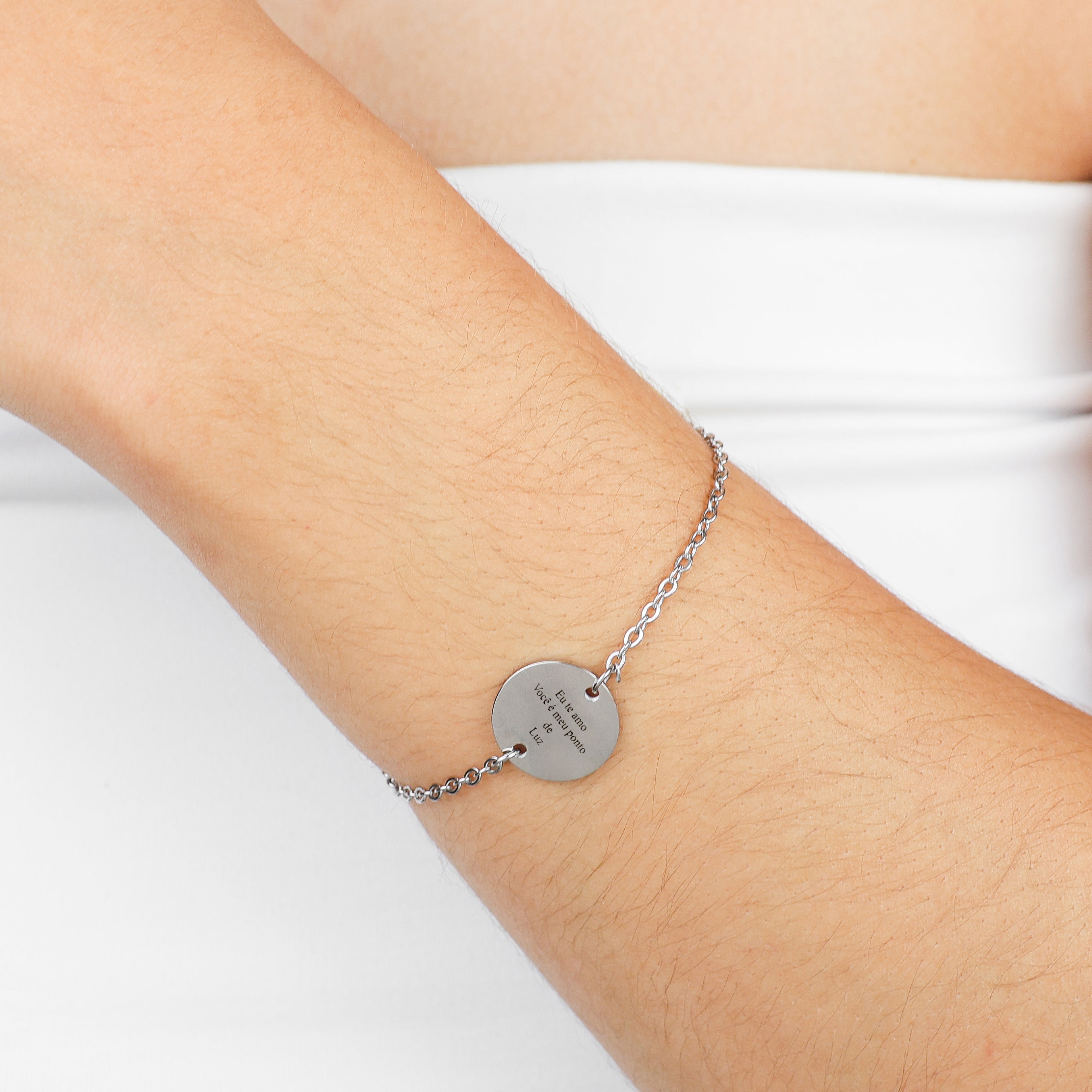 Pulseira com frase de amor