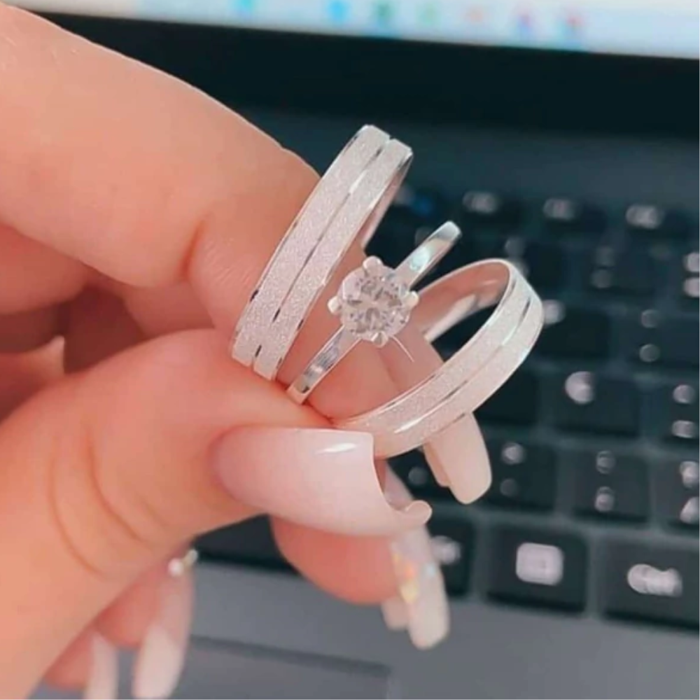 Par de Alianças em Prata 950 5mm - Nairobi