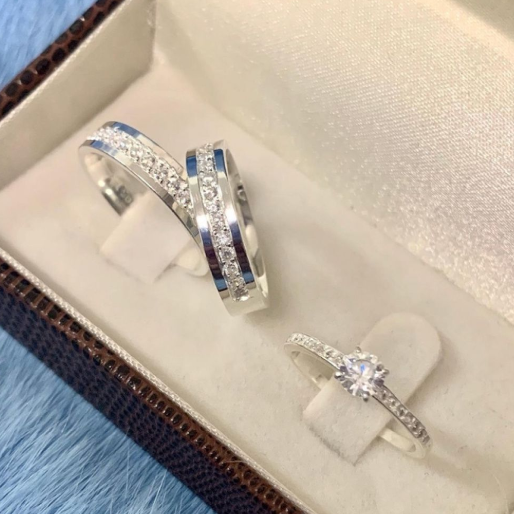 Par de Alianças em Prata 950 4mm - Sintra