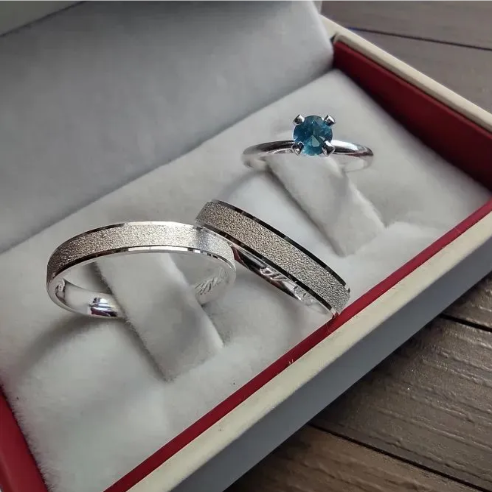 Par de Alianças em Prata 950 3mm - Cartagena