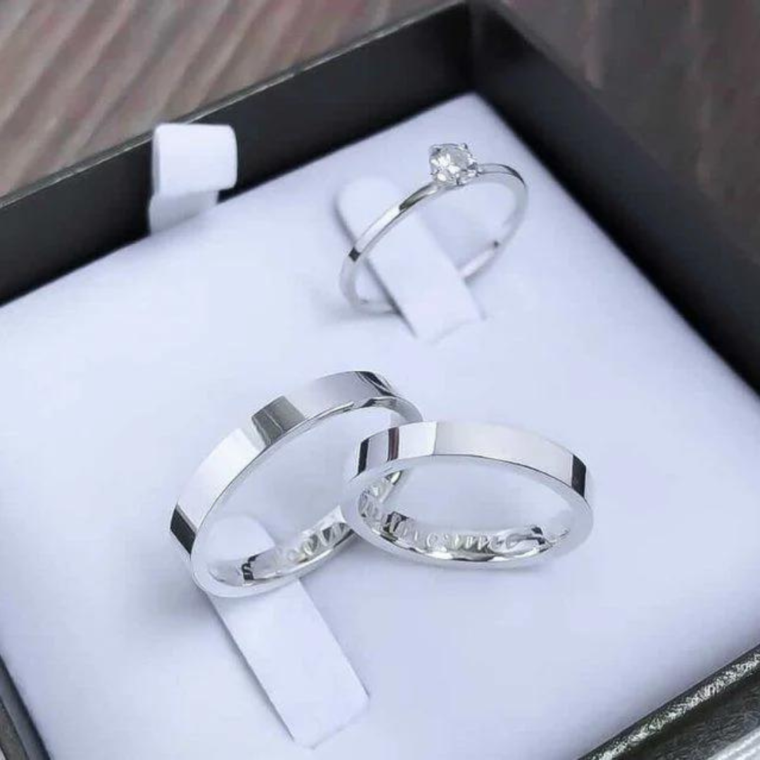 Par de Alianças em Prata 950 4mm - Nafplio