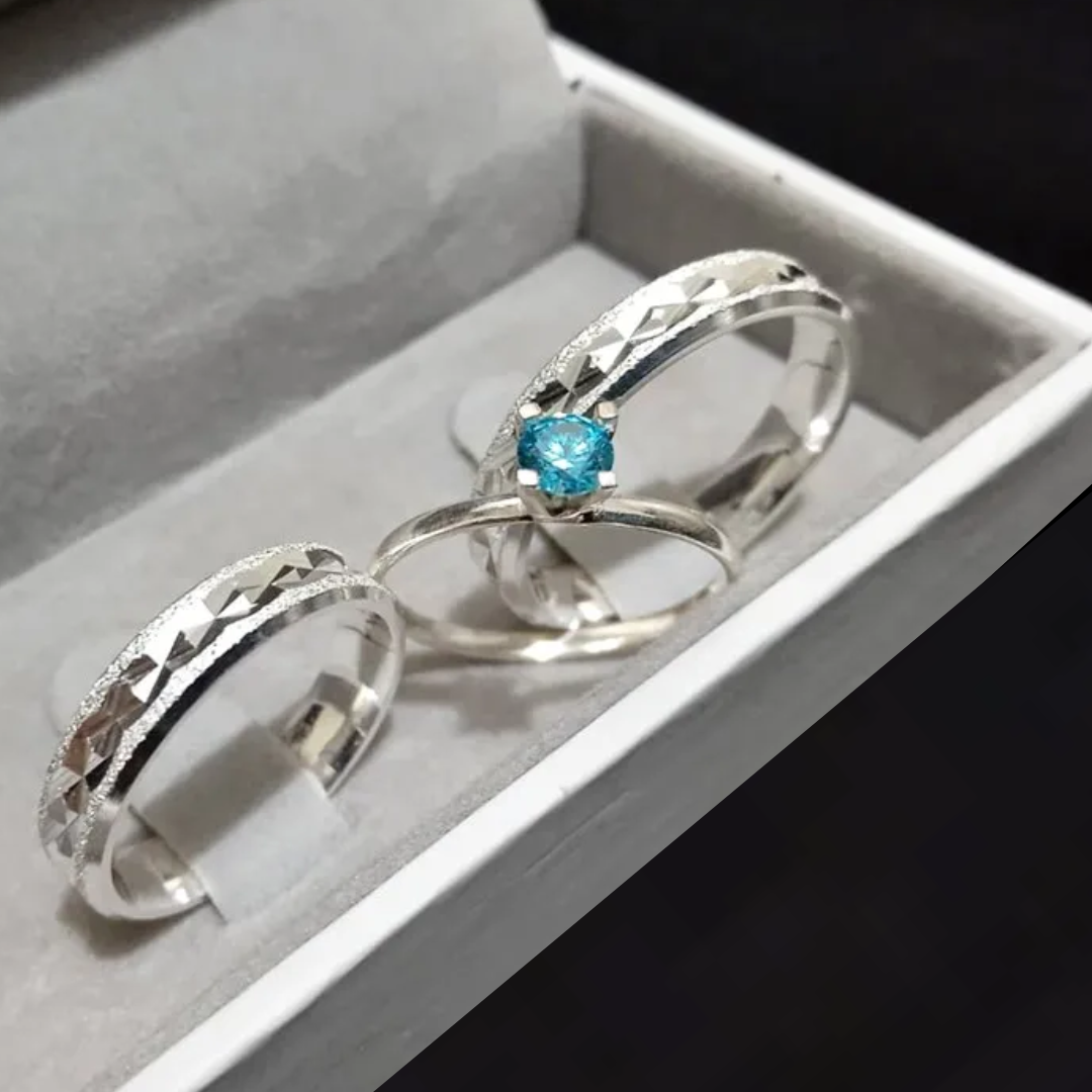 Par de Alianças em Prata 950 5mm - Santiago