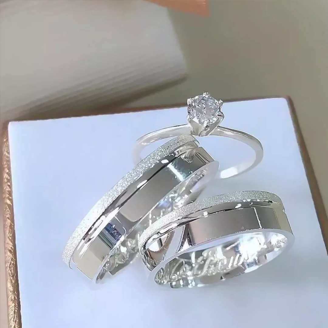 Par de Alianças em Prata 950 6mm - Cancun