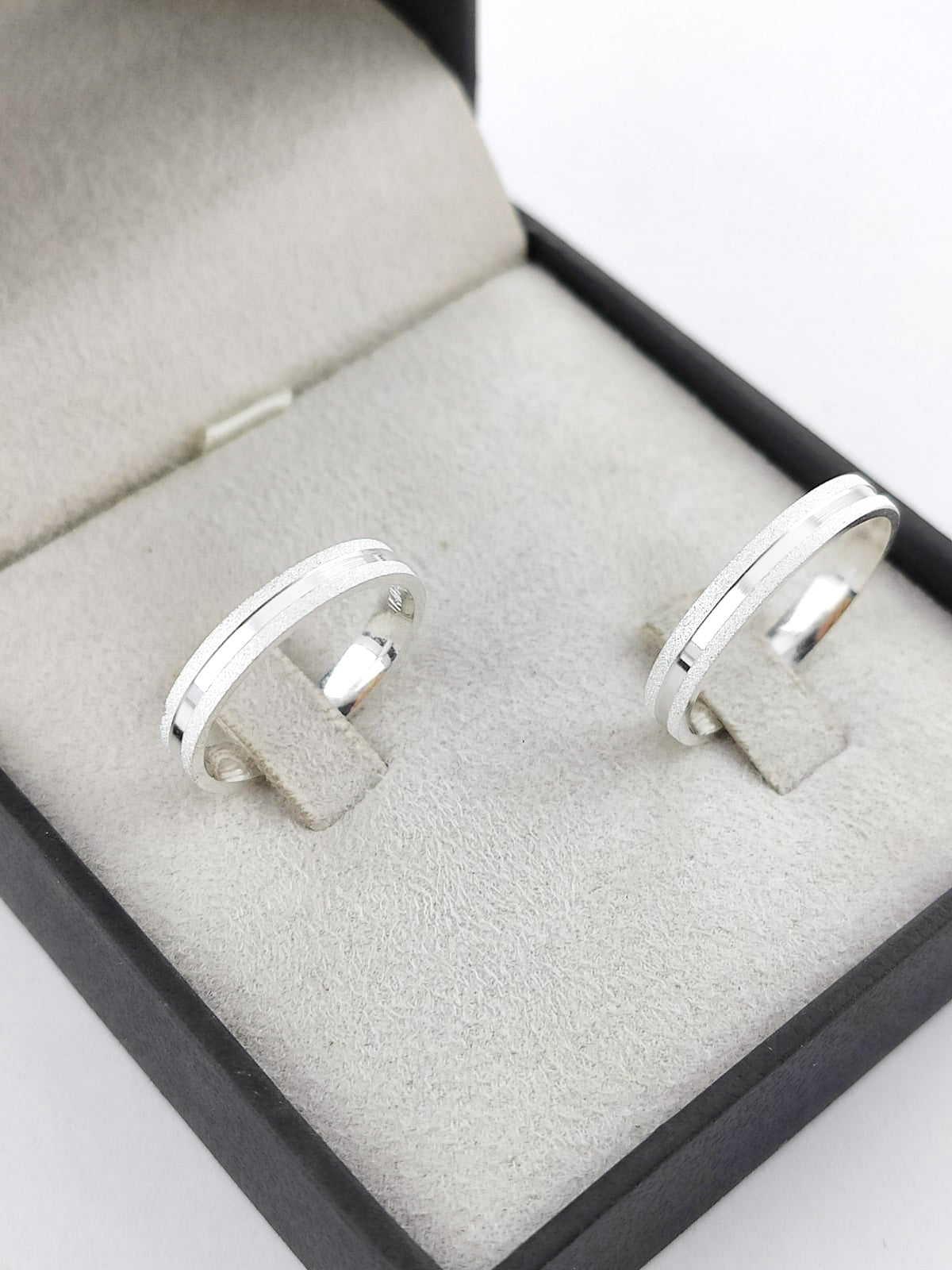 Par de Alianças em Prata 950 2mm - Rothenburg Sem Anel Solitário