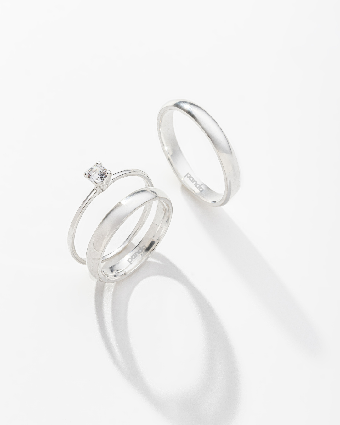 Par de Alianças em Prata 950 3mm - Bali