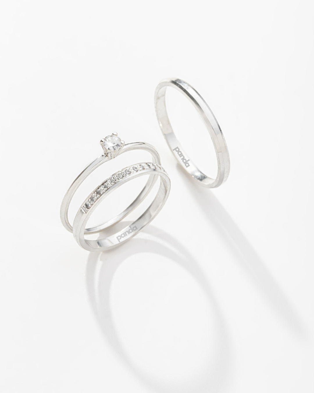 Par de Alianças em Prata 950 2mm - Cinque Terre