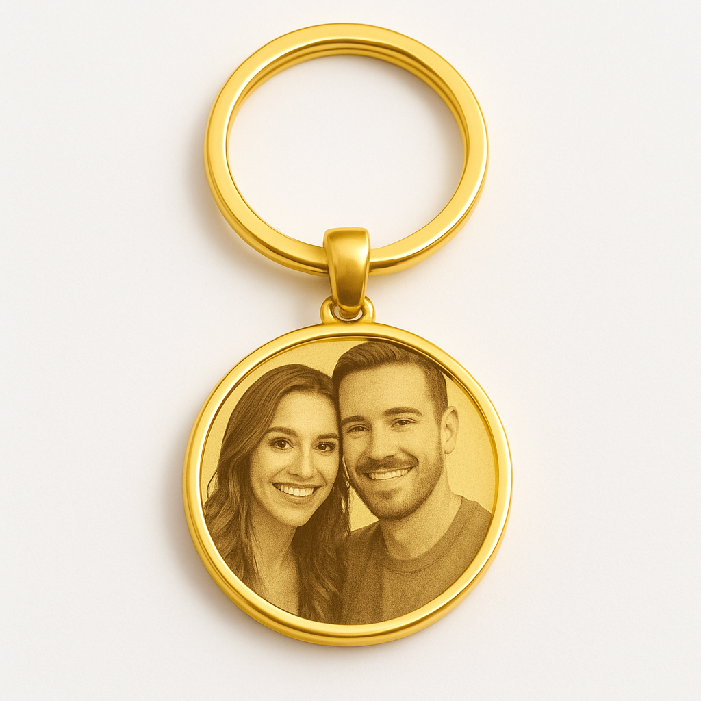 Chaveiro com fotogravação personalizada