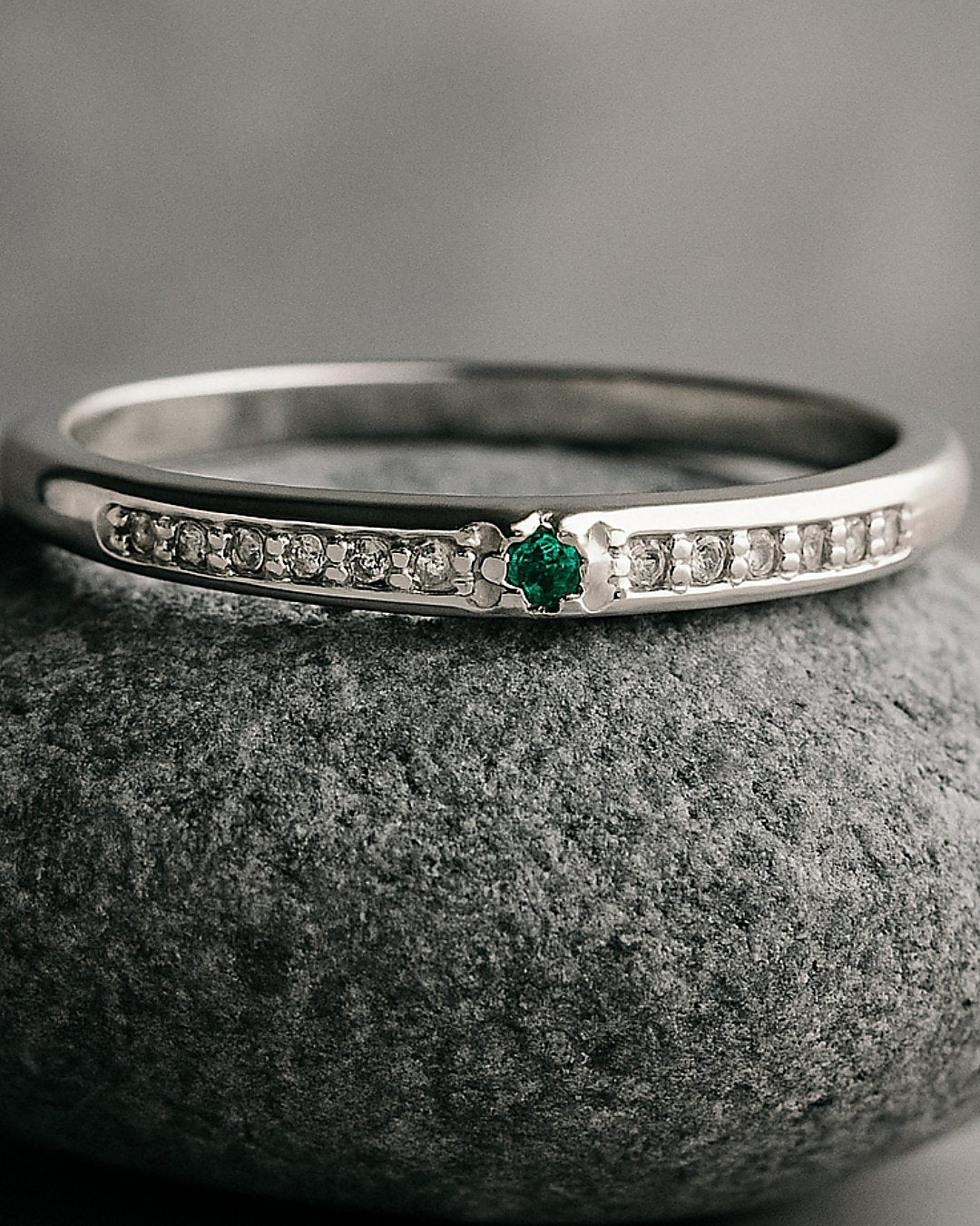 1 Aliança Green Bloom - Prata 925