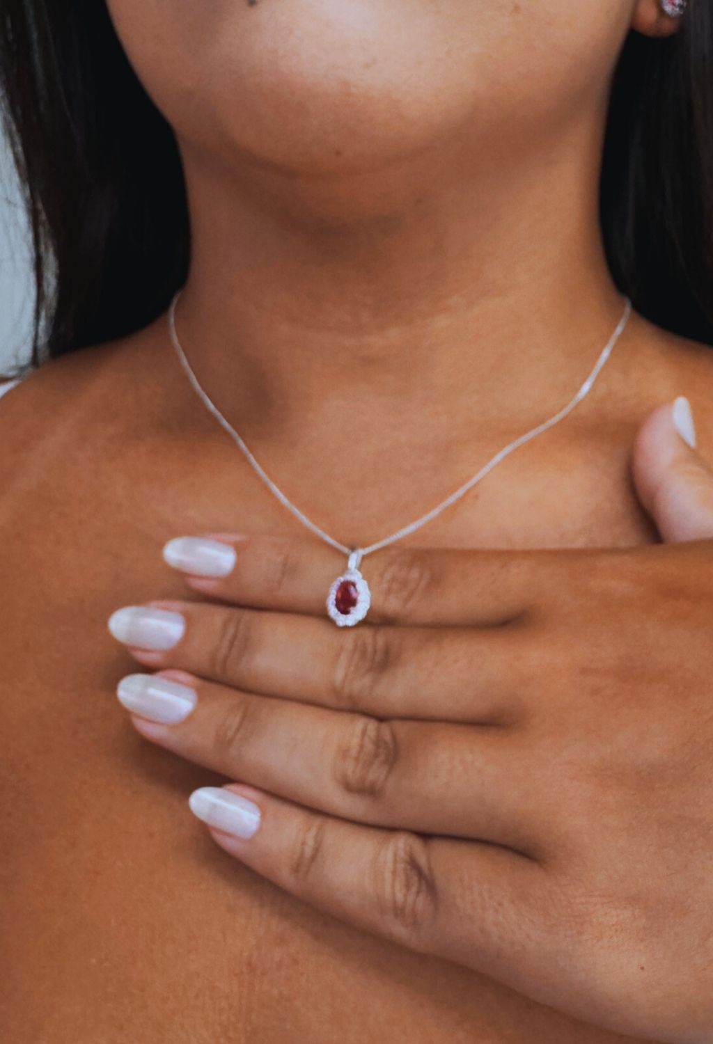 Conjunto Colar Chocker e Brinco Cravejado- 45 Cm Prata 925