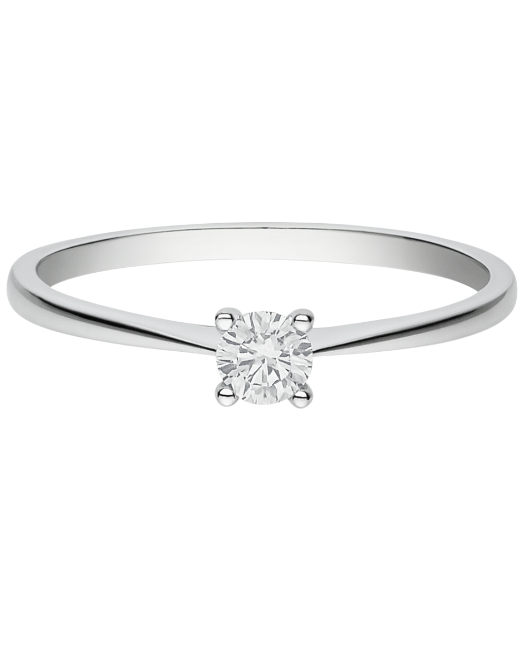 Anel Solitário  - Prata 925