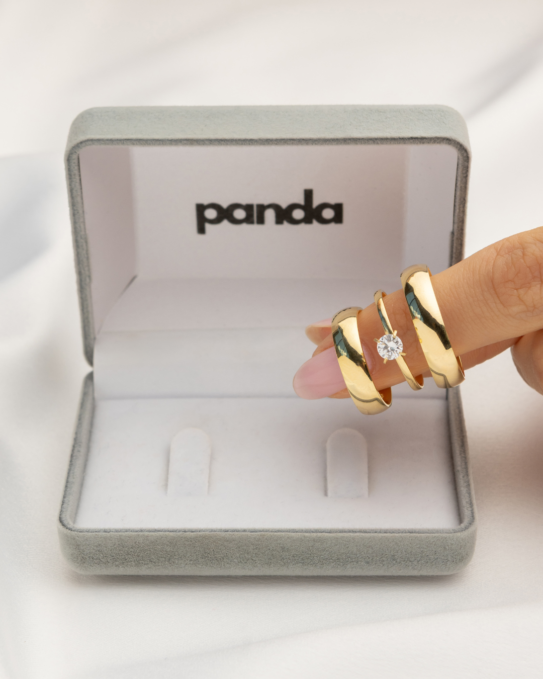 Conjunto Alianças Banhada Ouro 18K 5mm - Kyoto