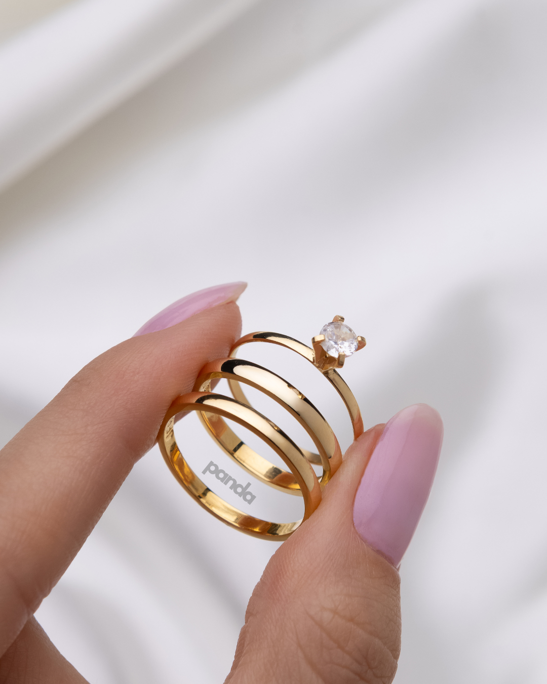 Conjunto Alianças Banhada Ouro 18K 2mm - Madrid