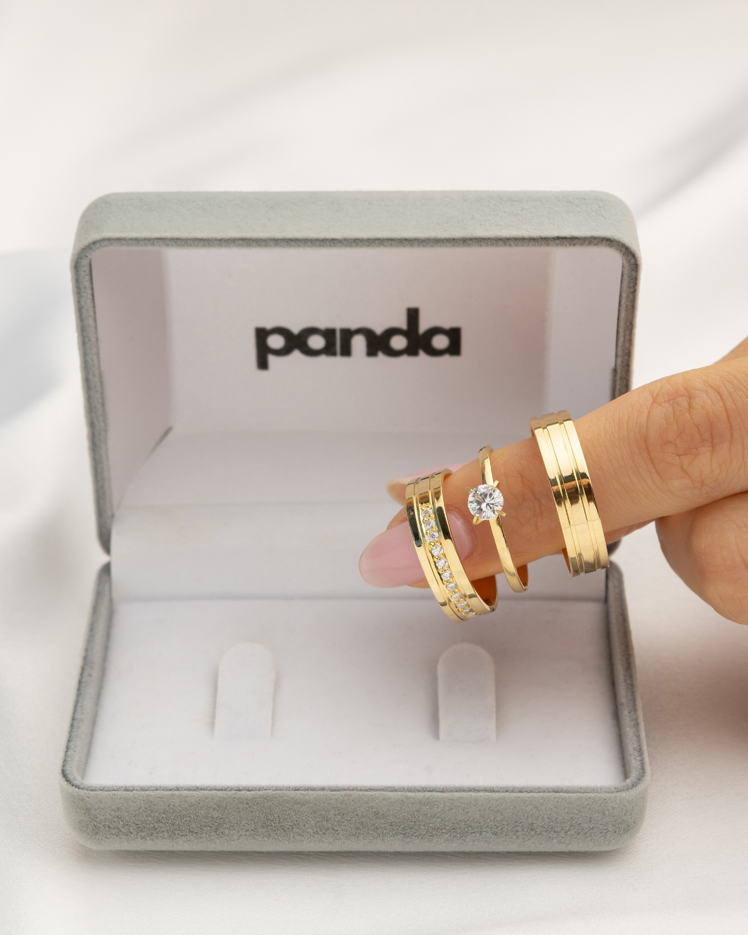 Conjunto Alianças Banhada Ouro 18K 5mm - Maldivas