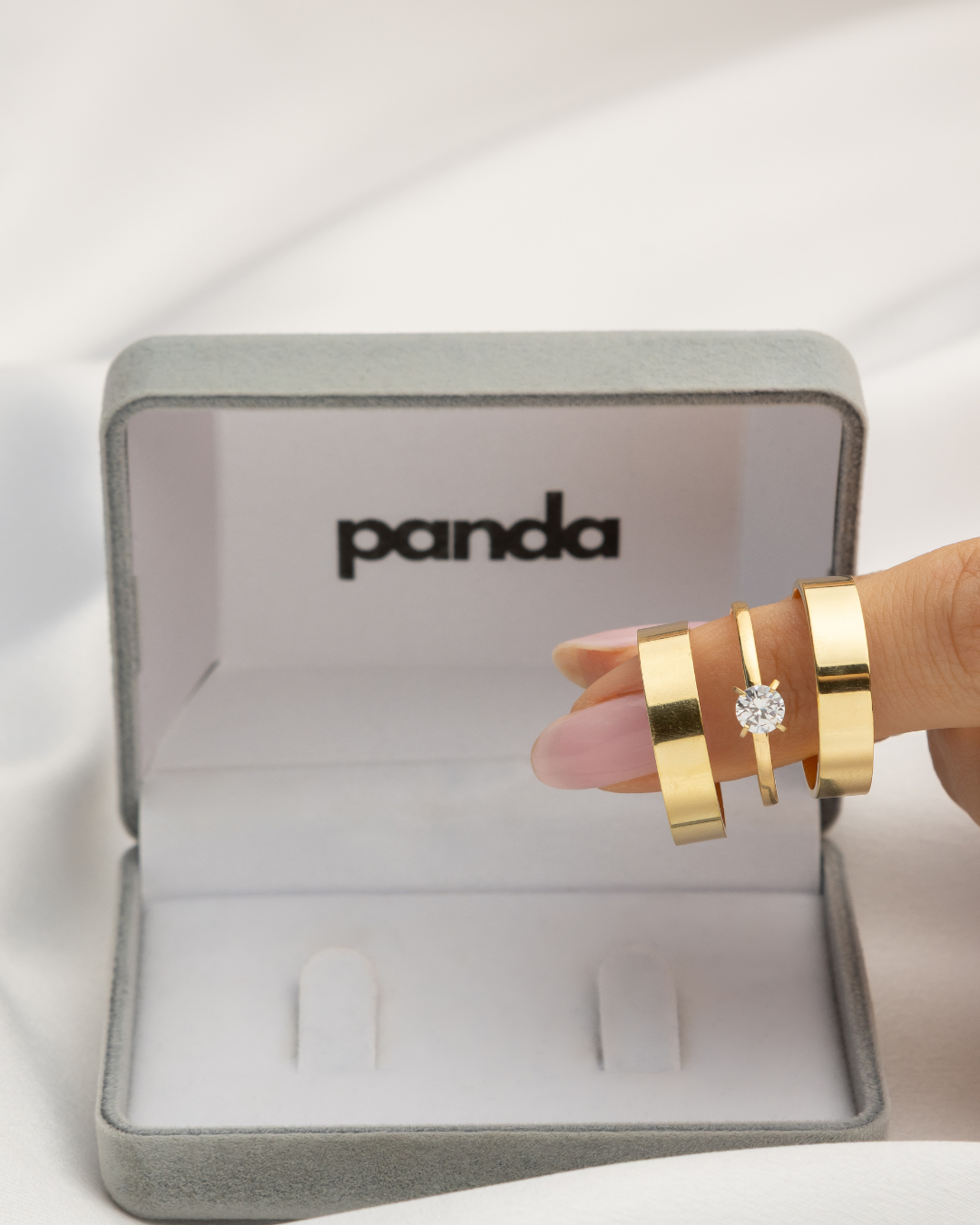 Conjunto Alianças Banhada Ouro 18K 5mm - Maresias