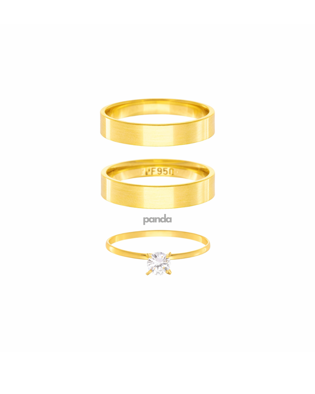 Conjunto Alianças Banhada Ouro 18K 5mm - Maresias