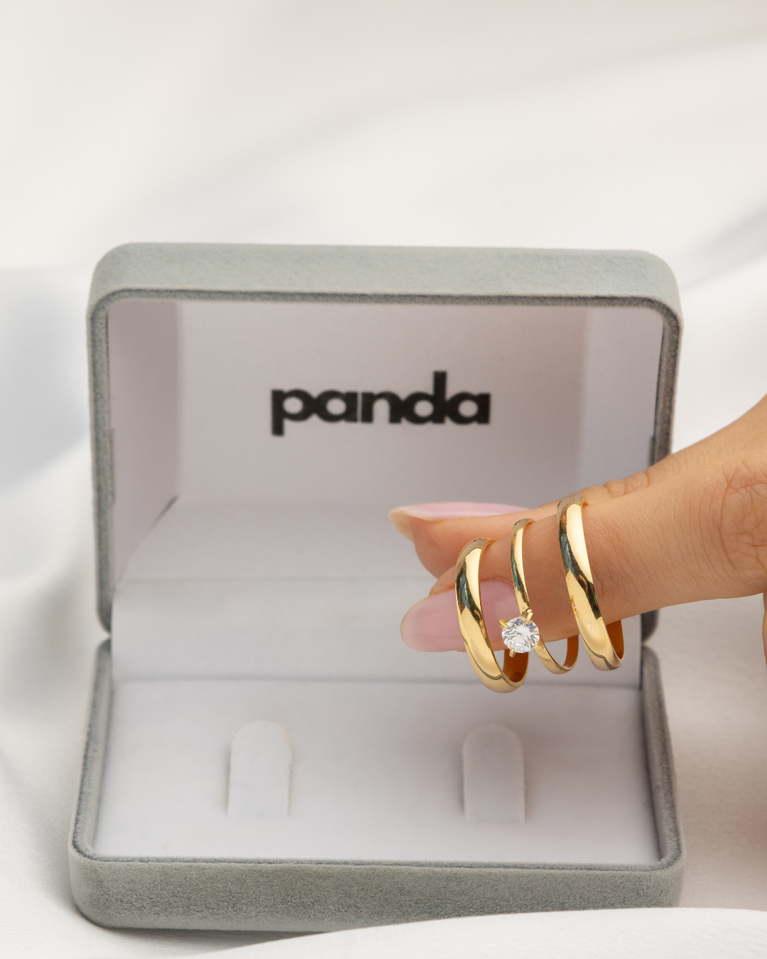 Conjunto Alianças Banhada Ouro 18K 3mm - Paris