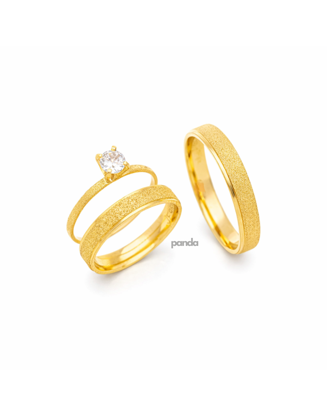 Conjunto Alianças Banhada Ouro 18K 3mm - Viena