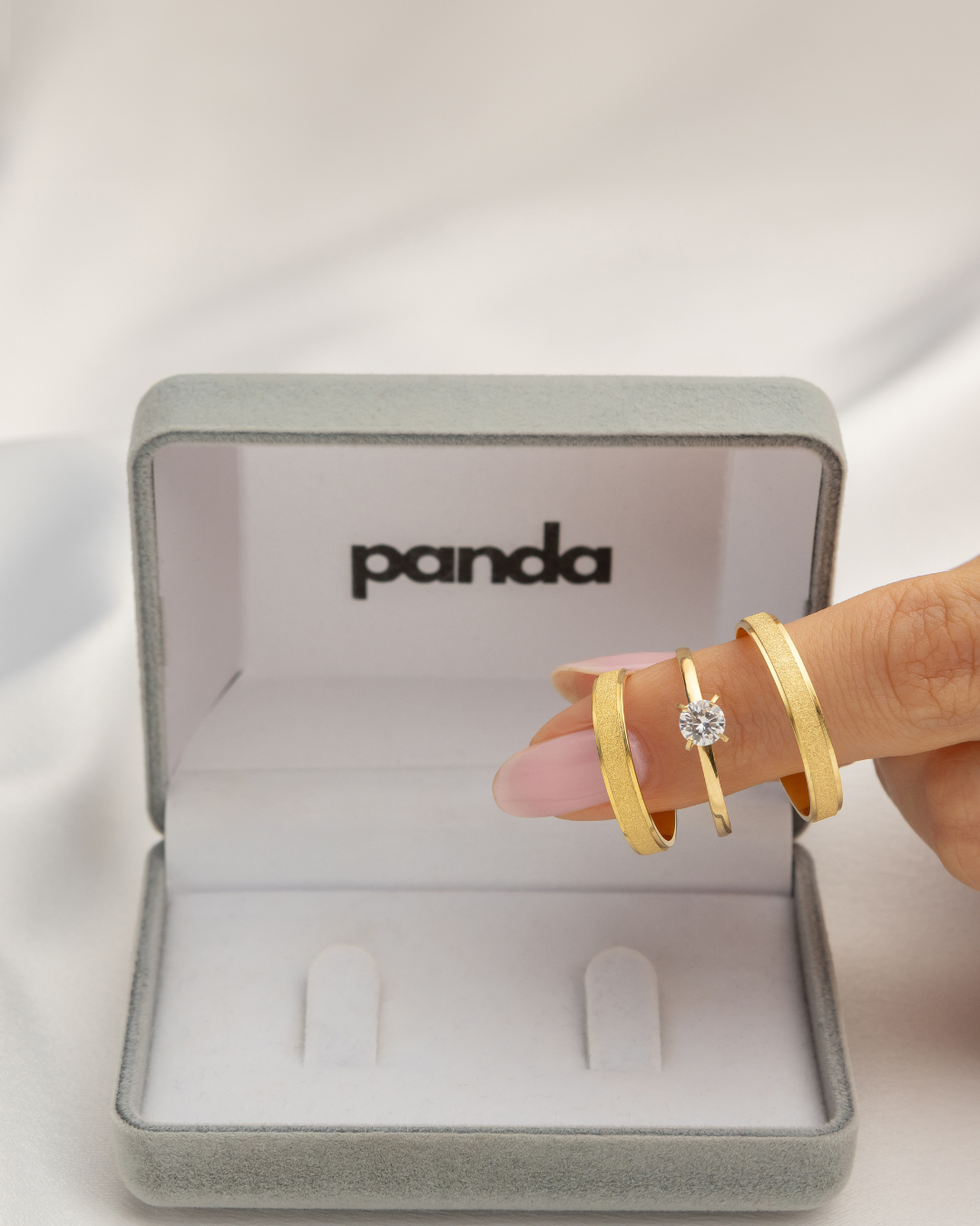 Conjunto Alianças Banhada Ouro 18K 3mm - Viena