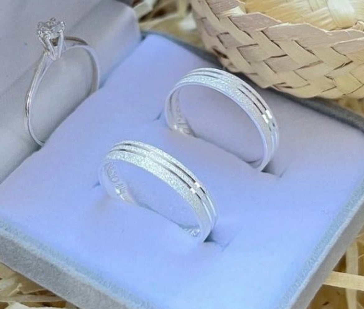 Par de Alianças em Prata 950 5mm - Verona