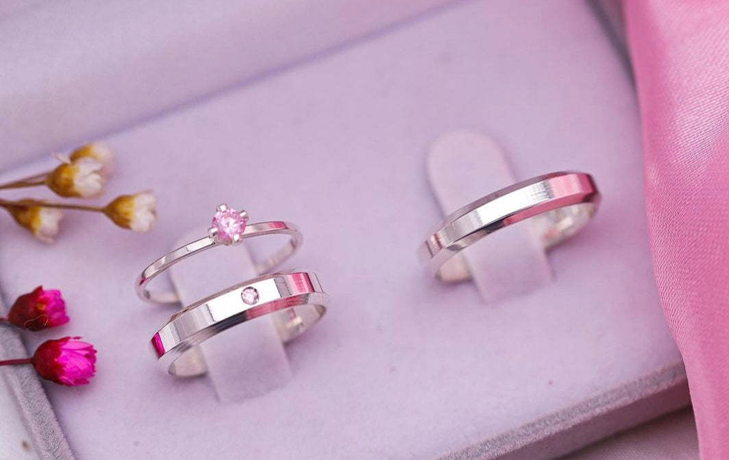 Par de Alianças em Prata 950 5mm - Santorini