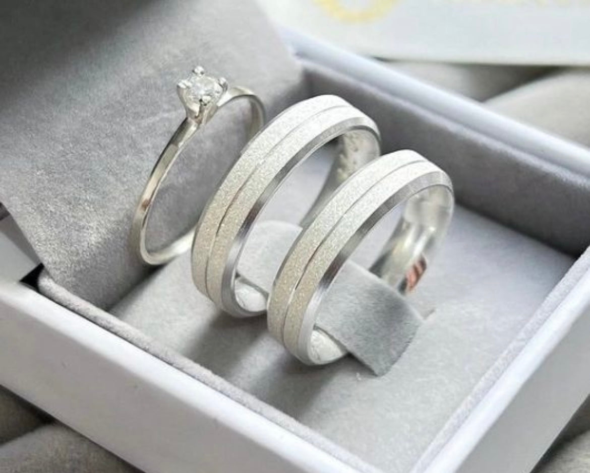 Par de Alianças em Prata 950 5mm - Toronto