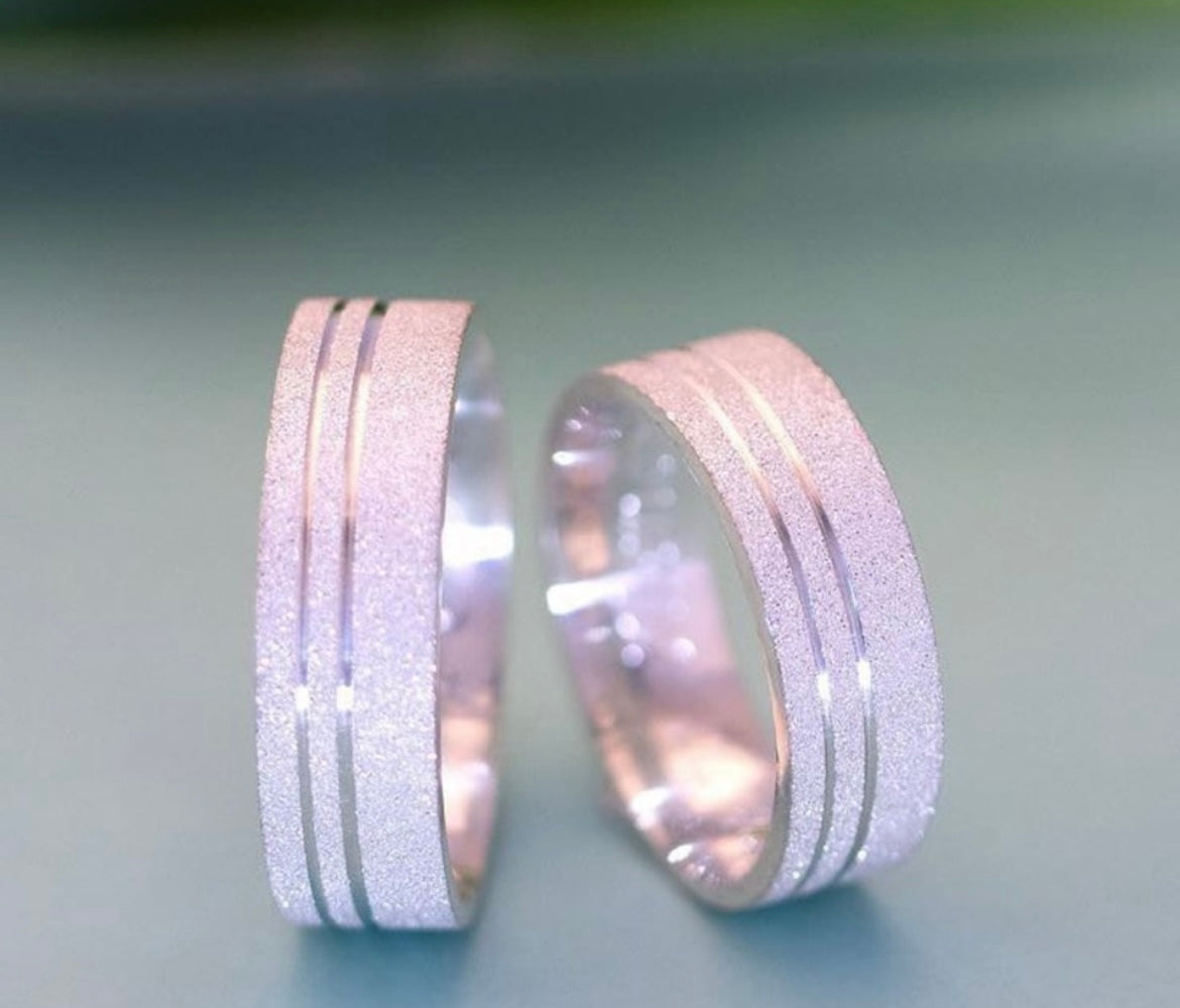 Par de Alianças em Prata 950 6mm - Valleta