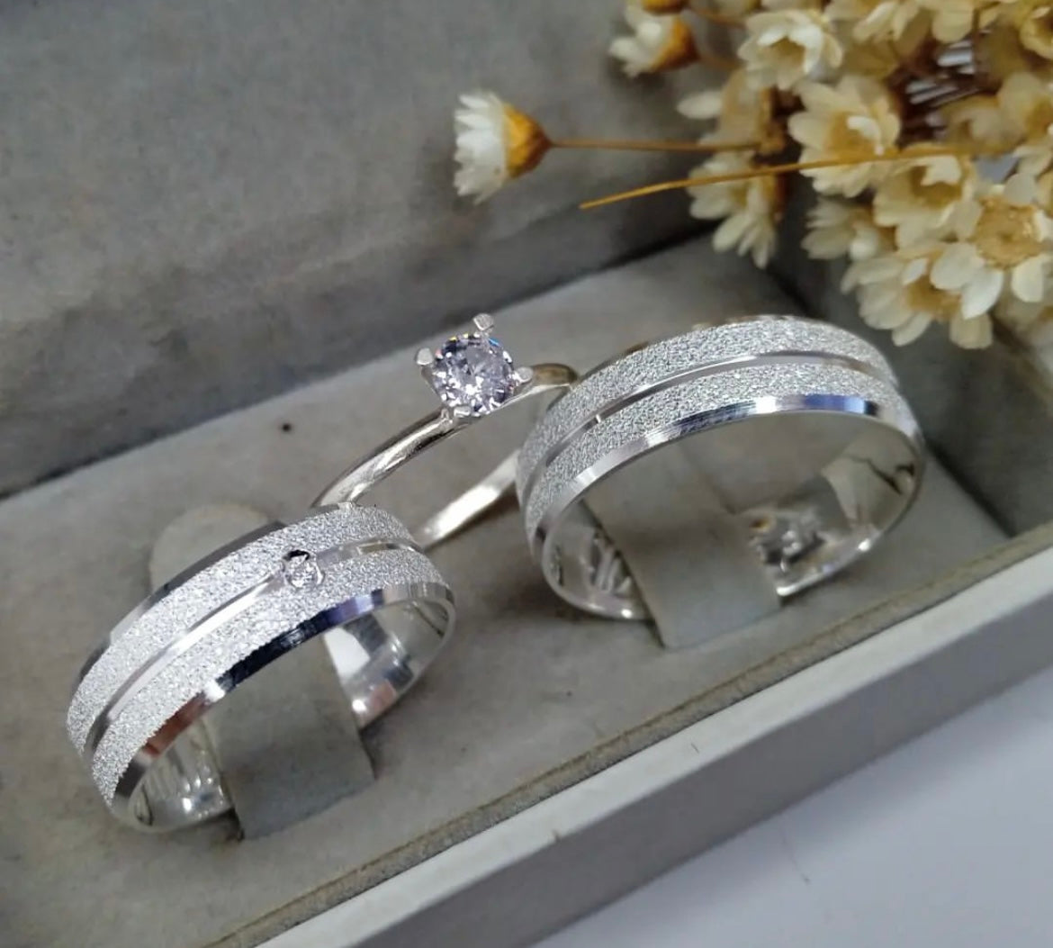 Par de Alianças em Prata 950 6mm - Atenas