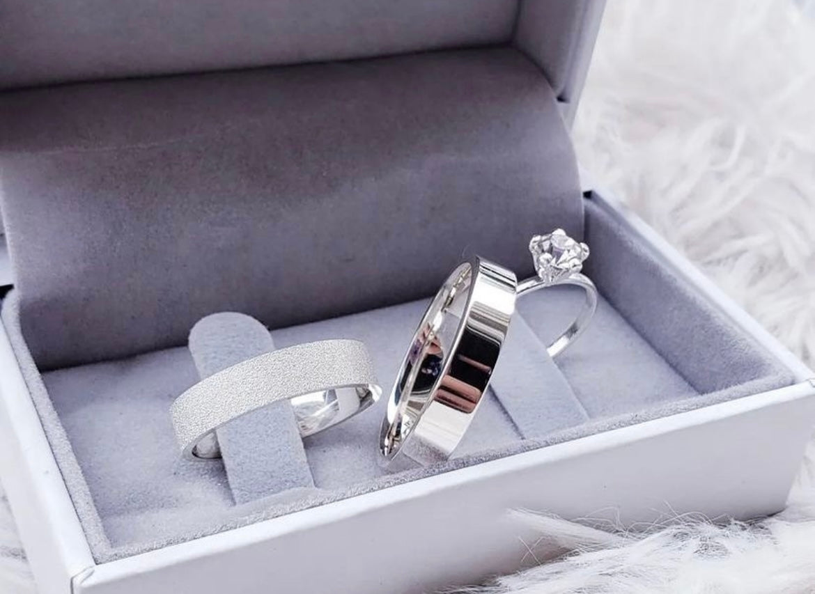 Par de Alianças em Prata 950 5mm - Johannesburg